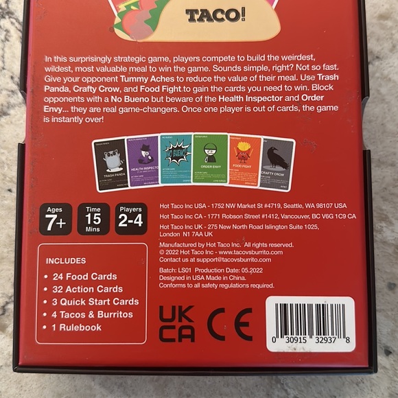 Taco Vs Burrito Card Game & Expansion Pack/Deck New In Box - Picture 4 of 10